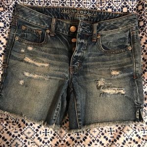 Distressed Slouchy Bermuda shorts size US 0